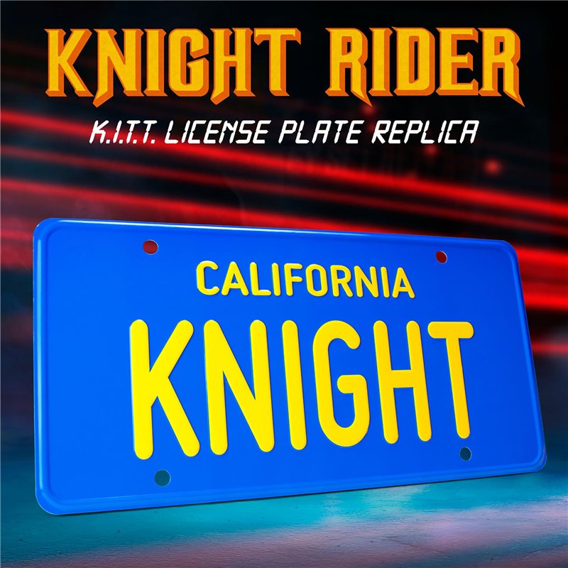 Image secondaire de Doctor Collector Knight Rider KITT, Réplique Officielle de la Plaque d'Immatriculation en métal 30x15 cm, édition de Collection 