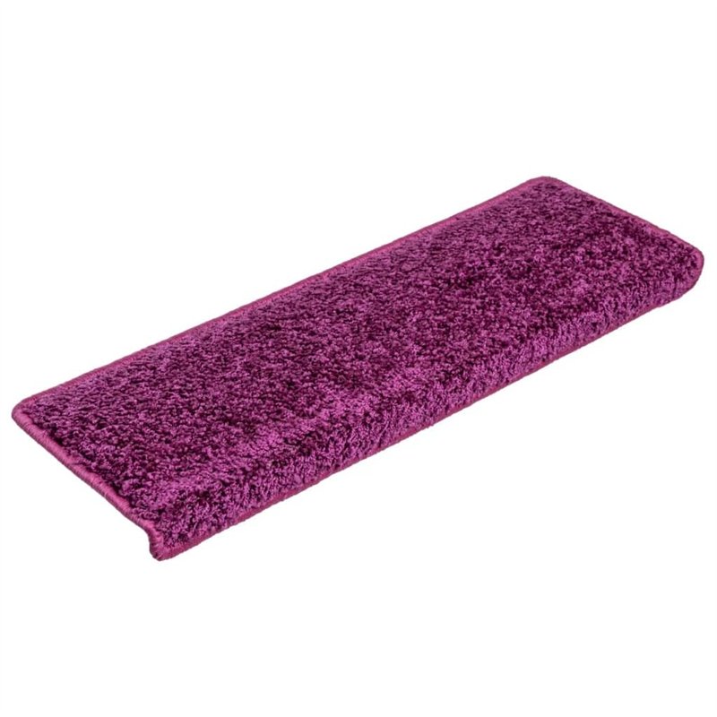 vidaXL Tapis d'Escalier 10 pcs, Moquettes de Marches Antidérapantes, Protections d'Escalier, Décorations Intérieur, 65x21x4 cm V