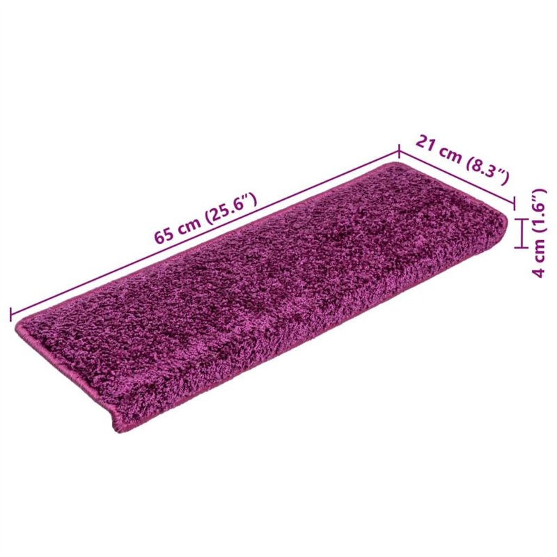 Image secondaire de vidaXL Tapis d'Escalier 10 pcs, Moquettes de Marches Antidérapantes, Protections d'Escalier, Décorations Intérieur, 65x21x4 cm V