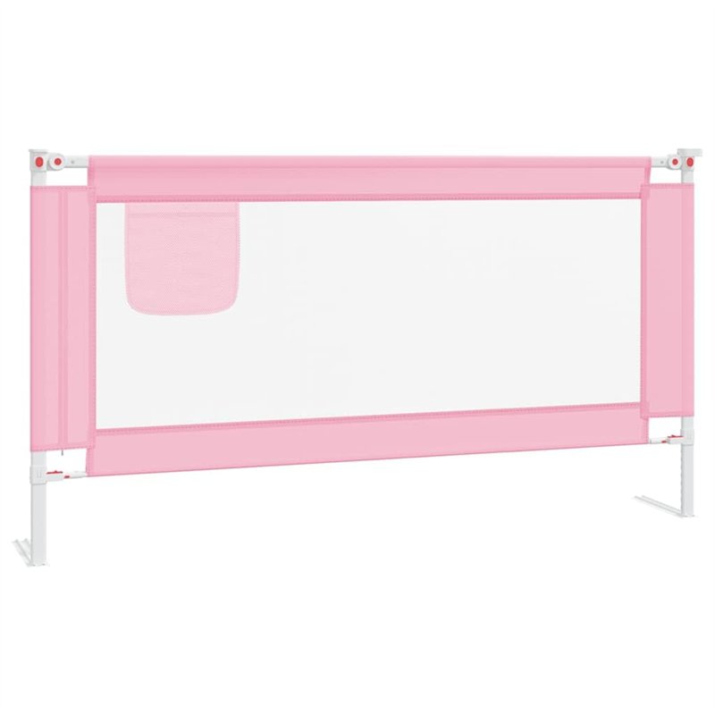 vidaXL Barrière de lit pour enfant Rose 160 x 25 cm Tissu