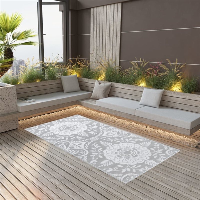 Image secondaire de Tapis d'extérieur Gris clair 160x230 cm PP