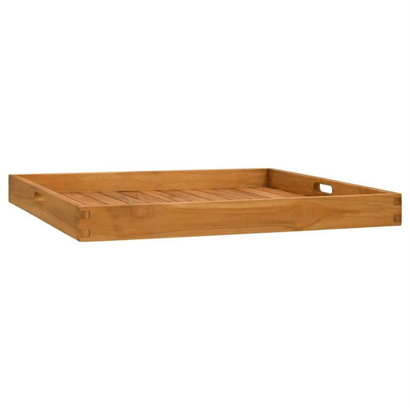 vidaXL Plateau de service en bois de teck massif