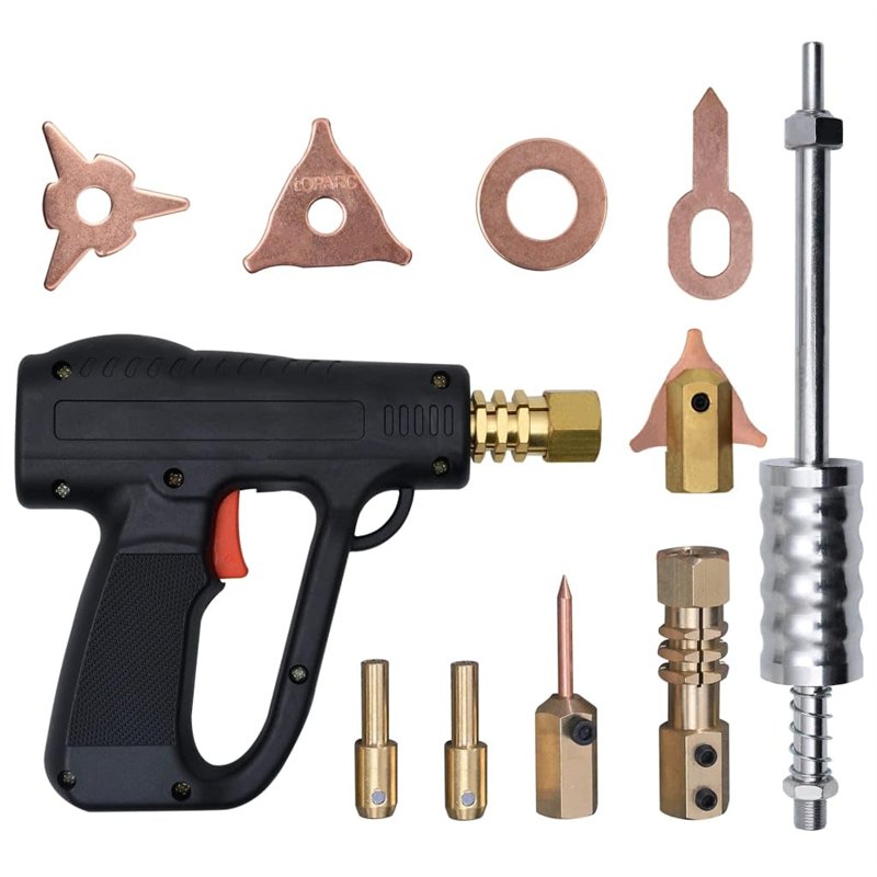 vidaXL Kit de Soudeur d'Extracteur de Bosses 20 pcs Outils de Réparation Automobile Marteau à Inertie Carrosserie de Voiture Véh