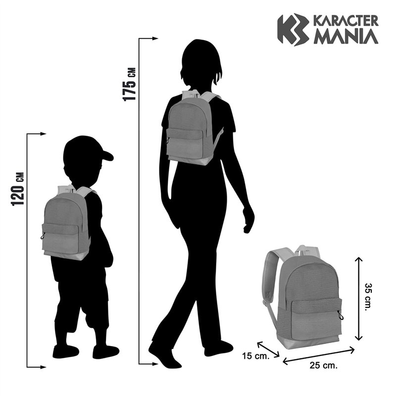 Image secondaire de Naruto Kid-Petit Sac à Dos HS Fan, Gris, 25 x 35 cm, Capacité 12 L