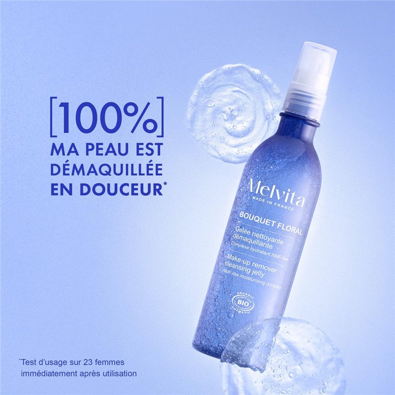 Image secondaire de melvita bouquet floral détox gelée démaquillante douceur bio 200 ml