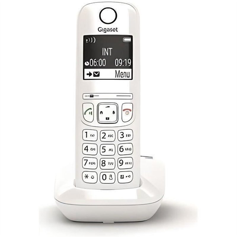 Téléphone Fixe GIGASET AS690 Blanc - Mains-libres performant HSP et blocage d'appels efficace