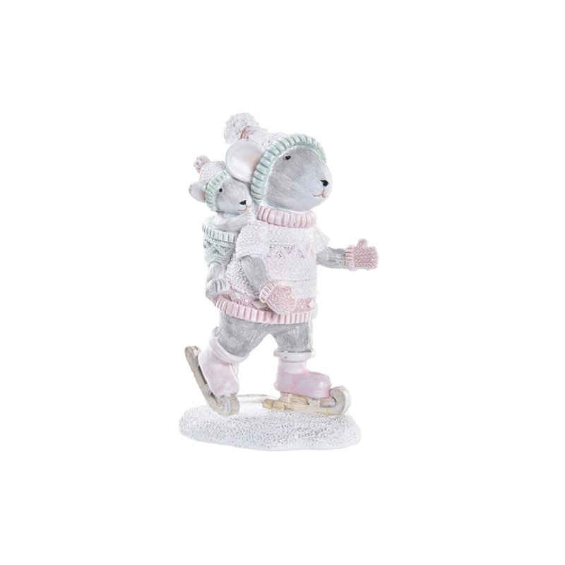 Décorations de Noël DKD Home Decor Souris Résine (7 x 5 x 11 cm)