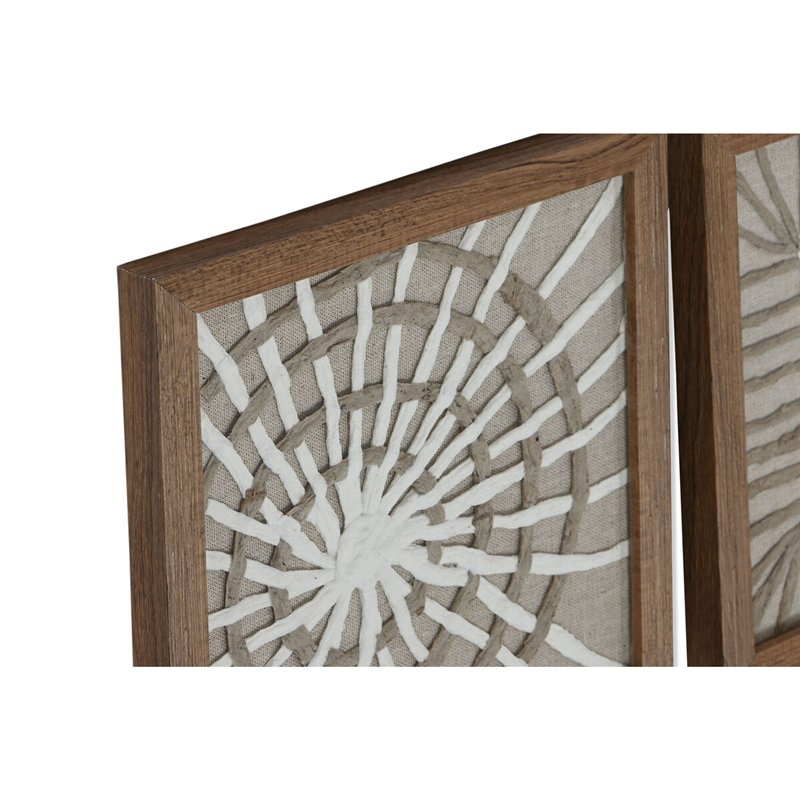 Image secondaire de Cadre Home ESPRIT Blanc Naturel Moderne 22 x 2 x 22 cm