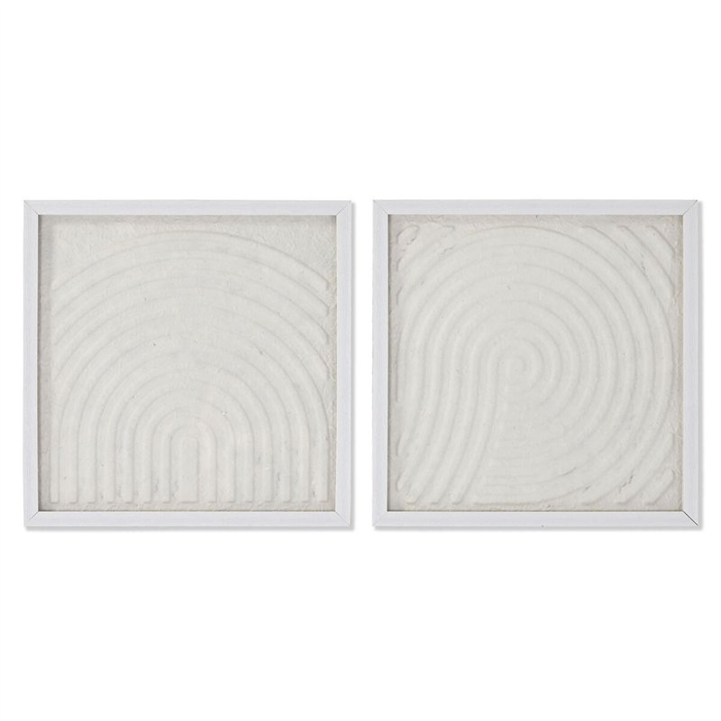 Cadre Home ESPRIT Blanc Naturel Moderne Scandinave 35 x 2 x 35 cm