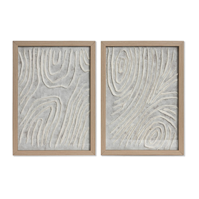 Cadre Home ESPRIT Blanc Naturel Scandinave 25 x 2 x 35 cm