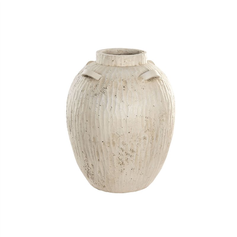 Vase Home ESPRIT Blanc Magnésium 38 x 38 x 48 cm