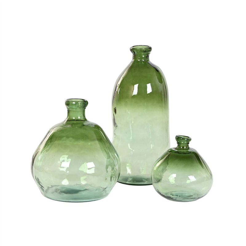 Image secondaire de Vase Home ESPRIT Vert Cristal recyclé 31 x 31 x 32 cm