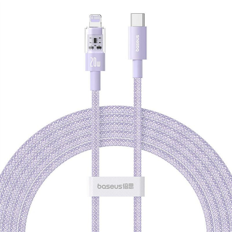 Câble USB-C vers Lightning Baseus P10373001511-01 Pourpre 2 m