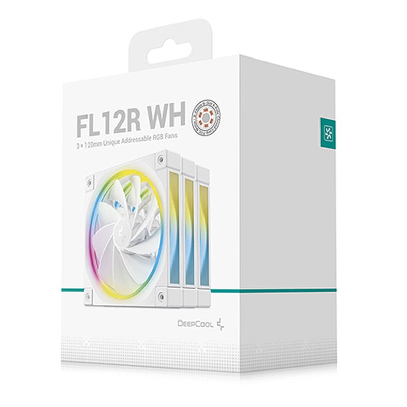 Image secondaire de Ventillateur de cabine DEEPCOOL R-FL12R-WHAPN3-G Ø 12 cm