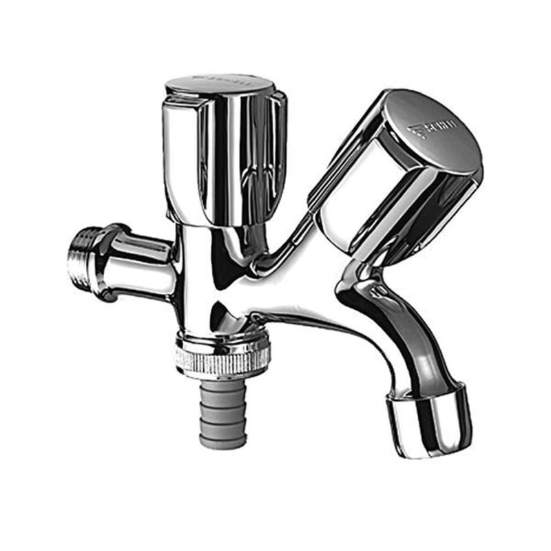 Schell Robinet d'écoulement combiné (valve en laiton, raccord de tuyau aérateur avec poignée confortable chromée) 035620699