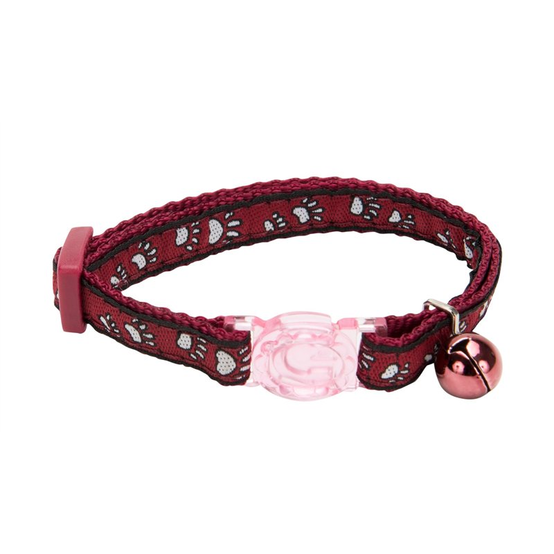 AIME Collier pour Chat, Imprimé Patte, Réglable Tour de cou 20-30cm, Couleurs aléatoires