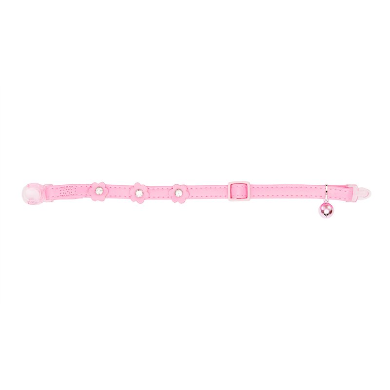 Image secondaire de AIME Collier pour Chat, Collier Rose et fleurs, Réglable Tour de Cou 20-30cm, Lavable en Machine