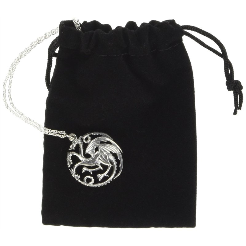 Noble Collection Ensemble collier et pendentif Targaryen (Sterling Silver)
