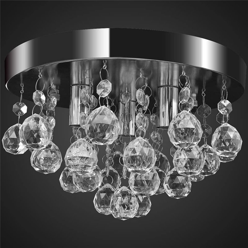 Image secondaire de vidaXL Lustre Plafonnier Contemporain Cristal Lampe Lampe Suspendue Eclairage