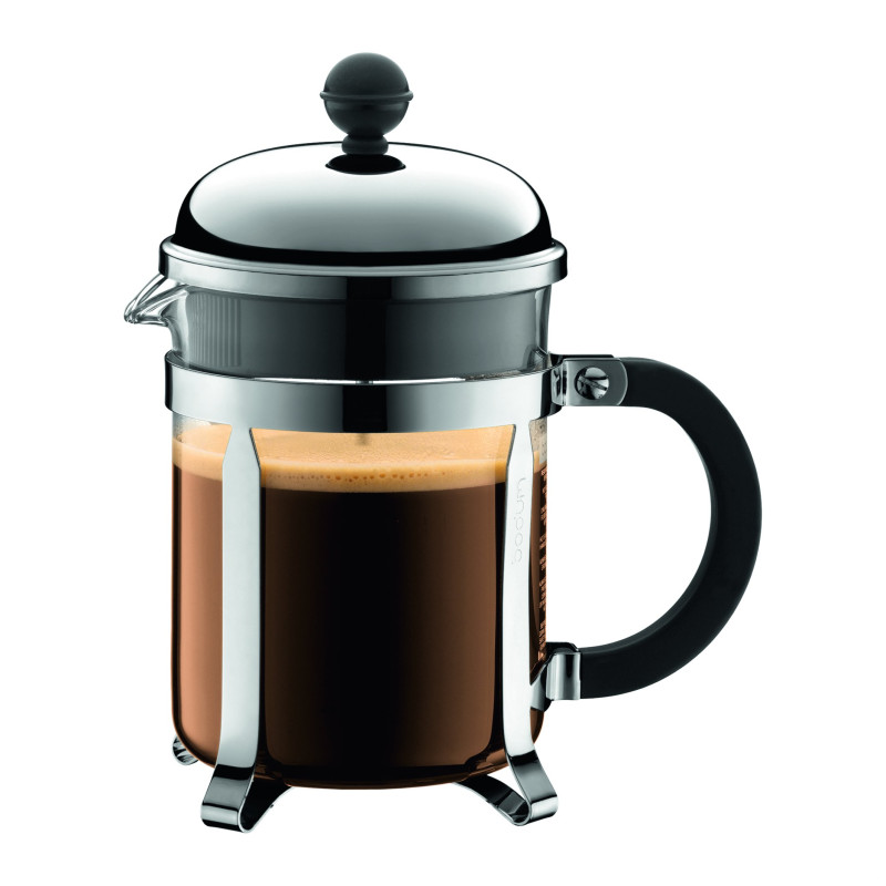 Bodum Chambord – Cafetière à piston, 12 tasses à expresso, 1,5 l, chrome