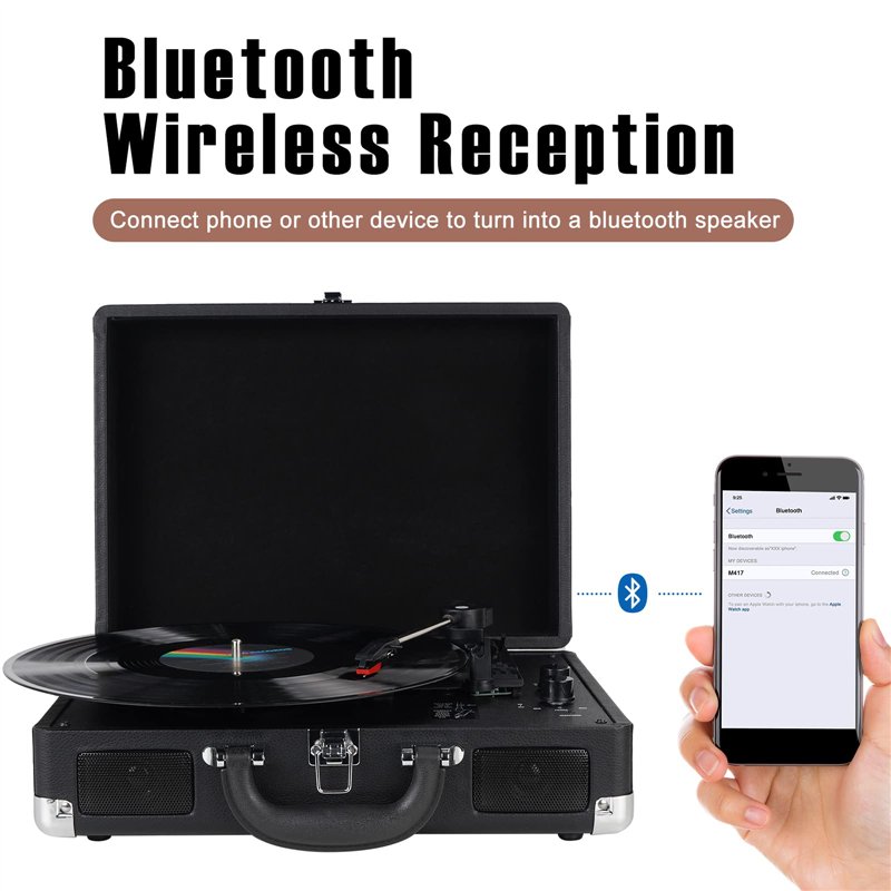 Image secondaire de DIGITNOW! Platine Vinyle Retro Convertisseur Port USB 33/45/78 RPM avec Haut-parleurs intégrés, Tourne-Disque Vinyle à MP3 Codag