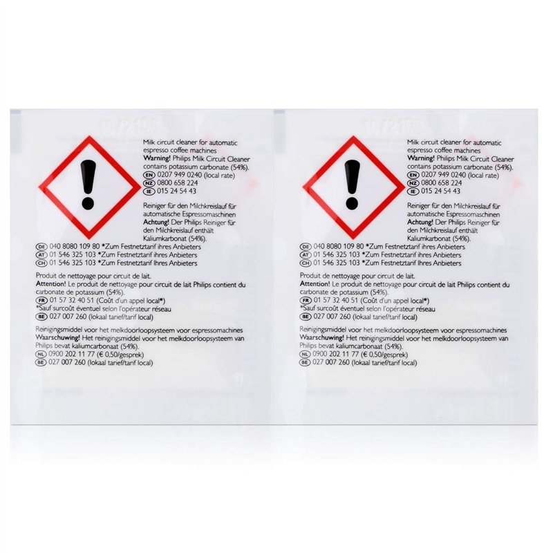 Image secondaire de Saeco CA6705/60 Lot de 6 nettoyants de circuit de lait pour machines à café automatiques 12 g