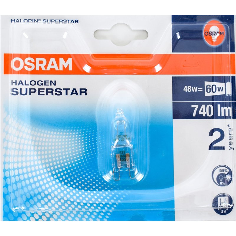 Image secondaire de Osram Lot de 10 ampoules halogènes 66748 48 W 230 V G9 HALOPIN