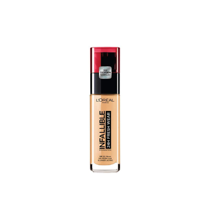 L'Oreal Paris Fond de Teint Liquide Infaillible Freshwear 24h - 30ml|250 Radiant Sun