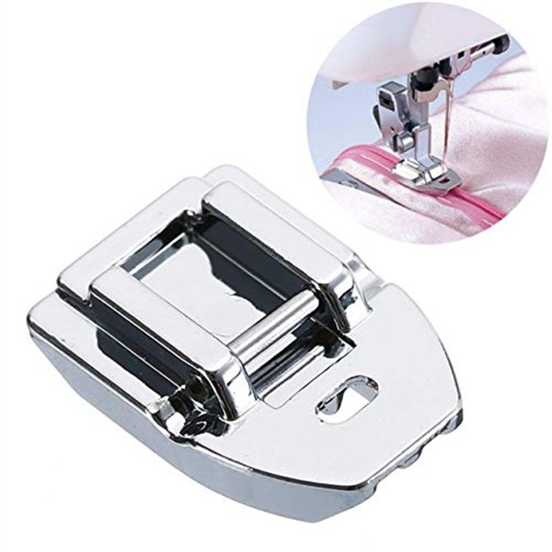 Image secondaire de La Canilla ® Lot de 2 Pieds Presseur Fermeture Eclair Invisible pour Machines à Coudre Brother, Singer, Juki, Lidl (Snap-On) Uni