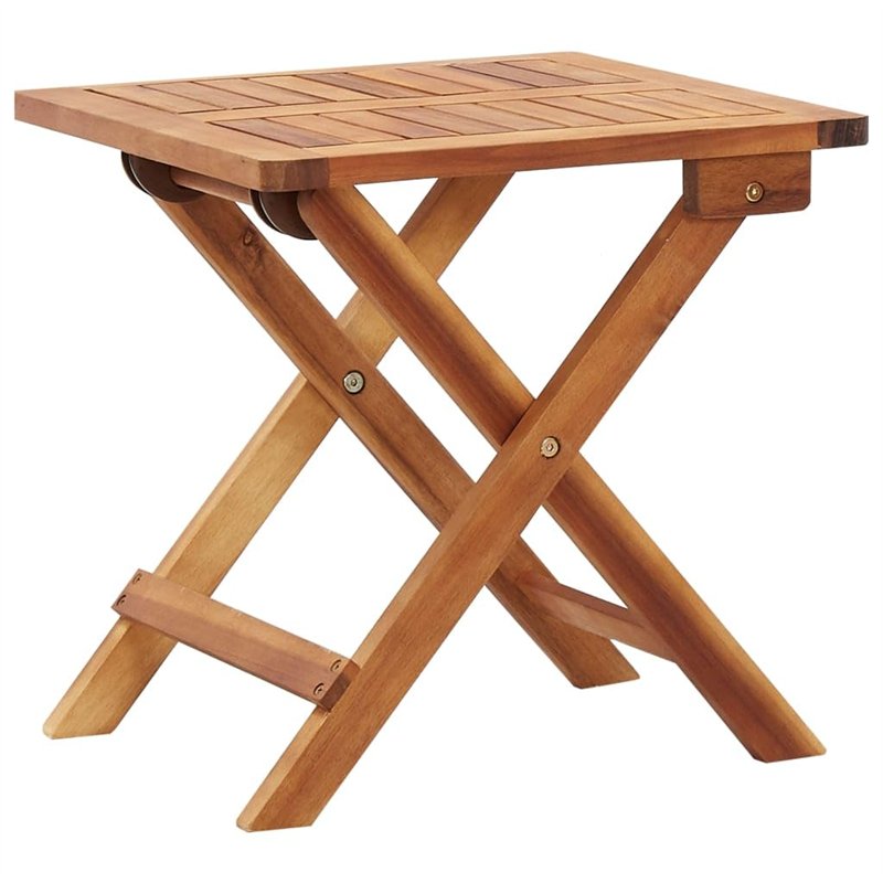 vidaXL Table Pliable de Jardin Table d'Appoint Table à Thé Table Basse Terrasse Patio Extérieur Arrière-Cour 40x40x40 cm Bois d'