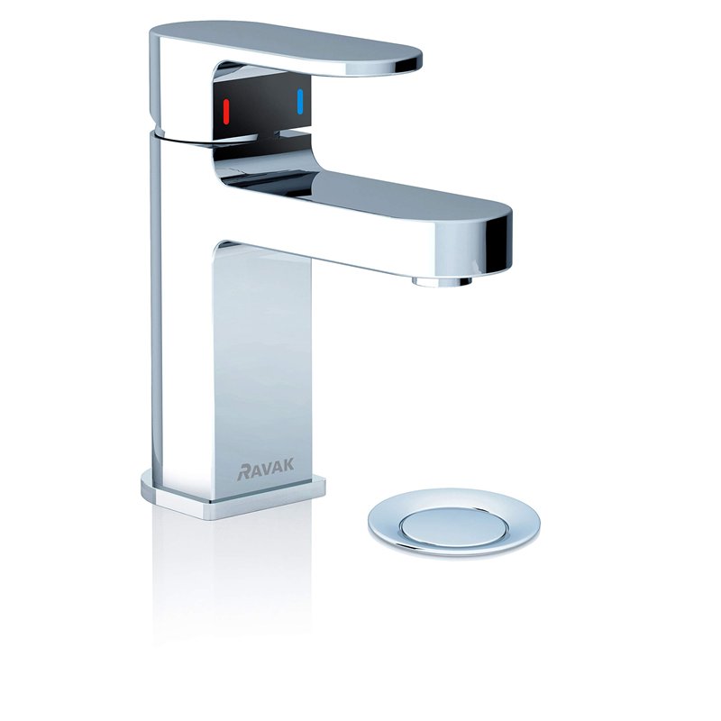 Mitigeur de lavabo - Mitigeur monocommande Chromé - Mitigeur avec bonde - Hauteur 149 mm - Chrome - RAVAK