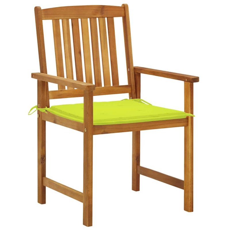 Image secondaire de vidaXL 2X Chaises de Jardin avec Coussins Sièges de Patio Chaises de Terrasse Sièges d'Extérieur Chaises de Plage Camping Bois d
