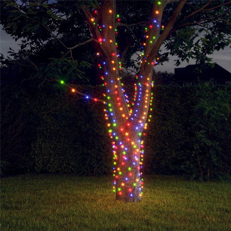 Image secondaire de vidaXL 2x Lampes Solaires Décoration de Noël Guirlandes Lumineuses Solaires Décoration de Vacances Jardin 2x200 LED Colorées Int