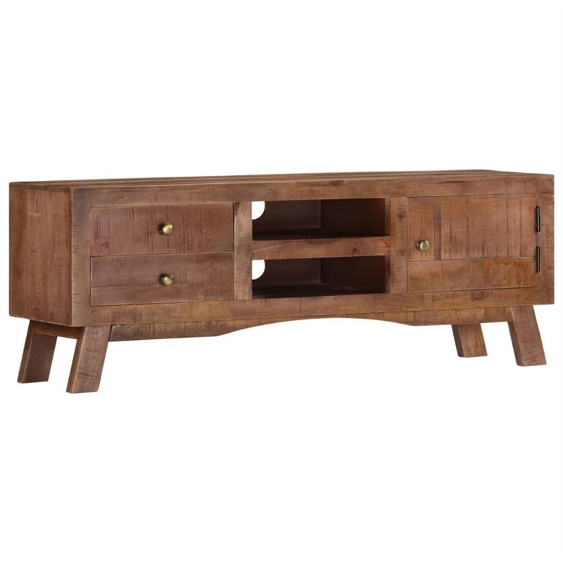 vidaXL Bois de Manguier Brut Meuble TV Armoire Basse Centre de Divertissement Meuble de Salon Salle de Séjour Maison Intérieur 1