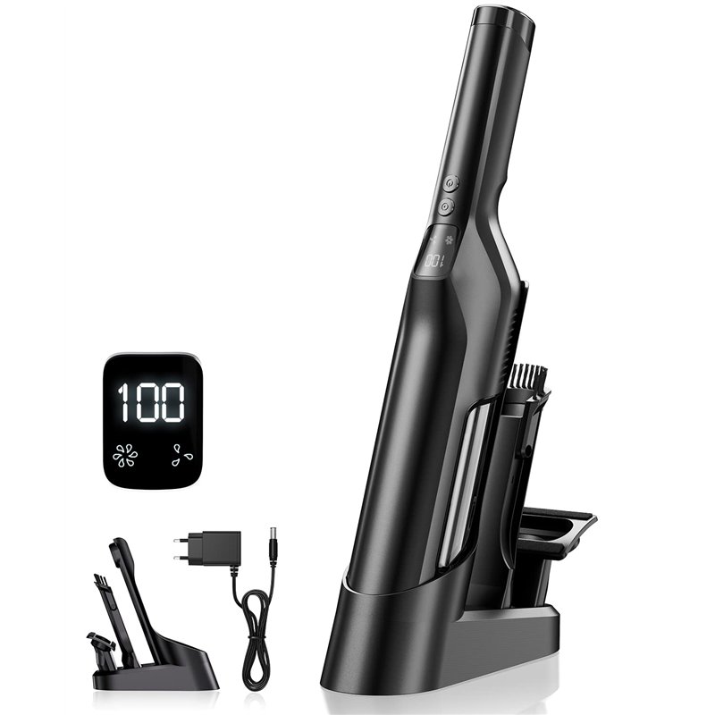 Aspirateur à Main sans Fil Puissant, 120W, 13KPA Mini Aspirateur pour Voiture, Aspirateur de Table Professionnel pour Poils d'an