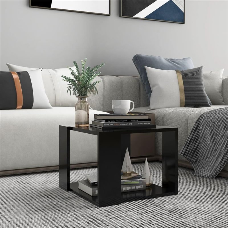 Image secondaire de VidaXL Table basse Noir 40x40x30 cm Aggloméré