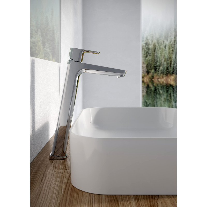 Image secondaire de Mitigeur de lavabo | Mitigeur monocommande 10° Free | Robinet sans bonde | Hauteur 333 mm | Chrome | TD F 015 | RAVAK