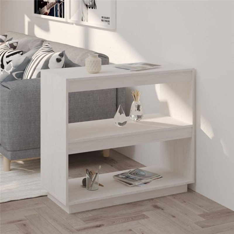 Image secondaire de vidaXL Bois de Pin Massif Bibliothèque Etagère à Livres Armoire de Rangement Etagère sur Pied Meuble de Rangement Bureau Salon B