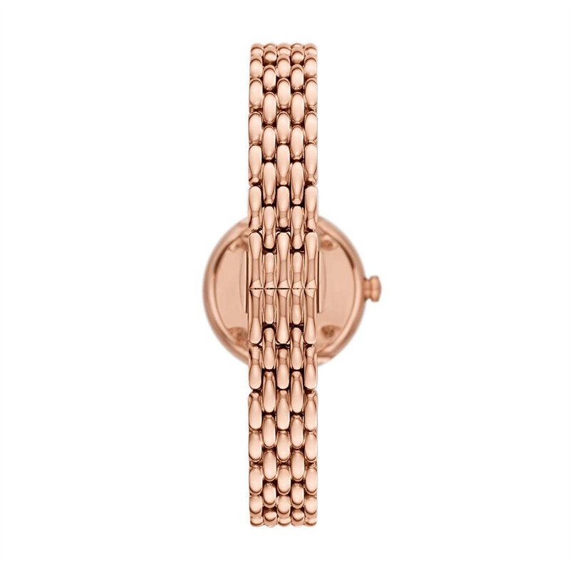 Image secondaire de Emporio Armani Montre pour femme, mouvement à deux aiguilles, boîtier en acier inoxydable or rose 26 mm avec bracelet en acier i