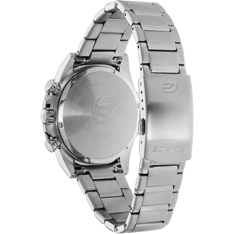 Image secondaire de Casio Montre Quartz Homme 46.00mm avec Cadran Noir analogique et Bracelet en Bracelet en Acier Argent EFS-S620DB-1AVUEF