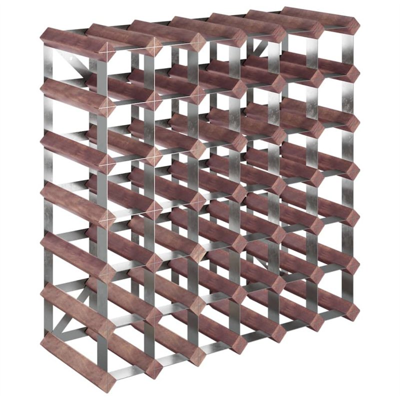 vidaXL Casier à Bouteilles pour 42 Bouteilles Porte-Bouteille Étagère à Vin Stockage Rangement Maison Intérieur Marron Bois Pin