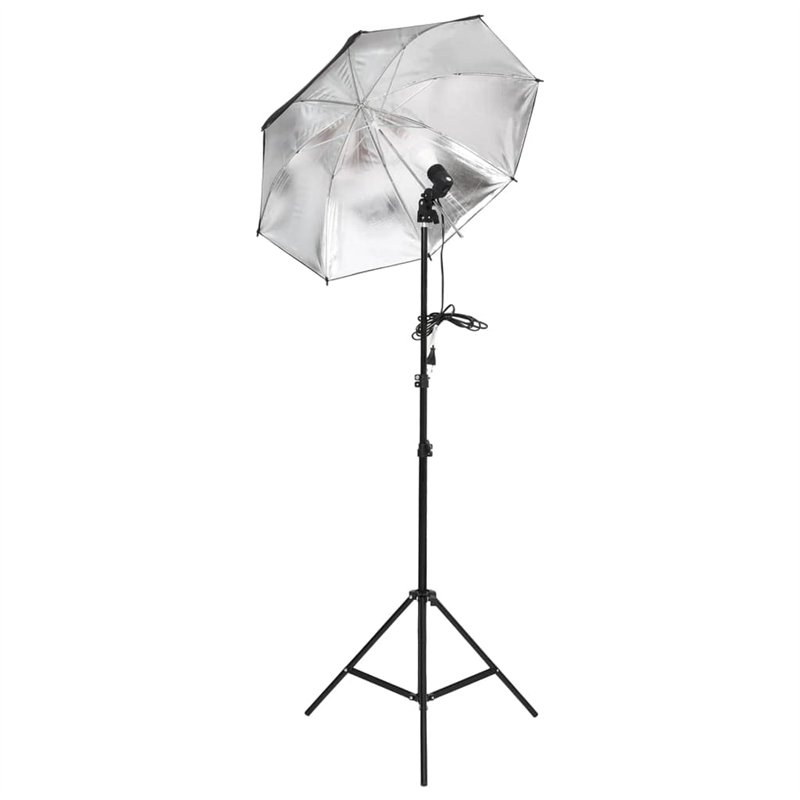 Image secondaire de vidaXL Kit de Studio Photo avec Éclairage et Toile de Fond Lumière de Photographie Système de Fond Kit de Support de Fond Sac de