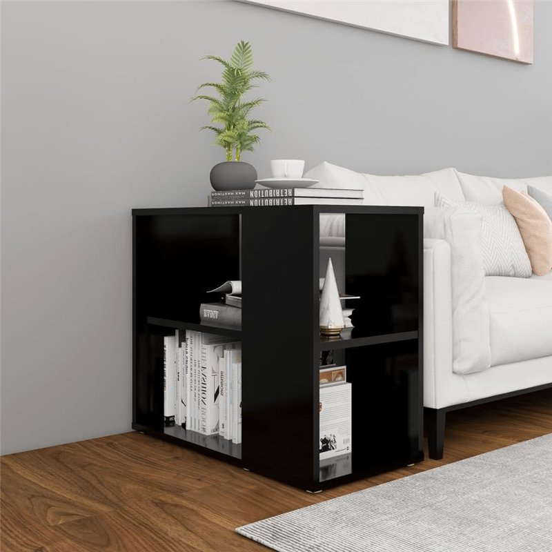 Image secondaire de VidaXL Armoire latérale Noir 60x30x50 cm Aggloméré