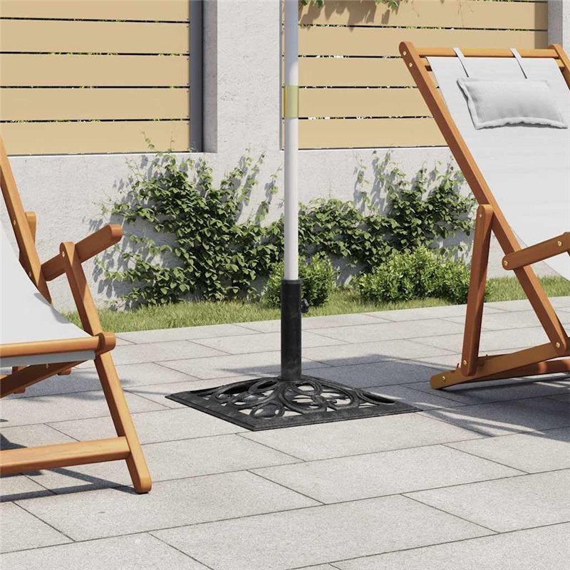 Image secondaire de vidaXL Socle de Parasol Base de Parasol Pied Support de Parasol Accessoire de Parasol Terrasse Balcon Extérieur Noir 47x47x33 cm
