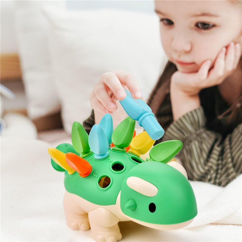Image secondaire de VORENUS Sensoriel Jouet Dinosaure Montessori 1 an, Eveil Motricité Fine Jeu Éducatif pour Bébé 12 18 Mois, Pâques Cadeau Enfant
