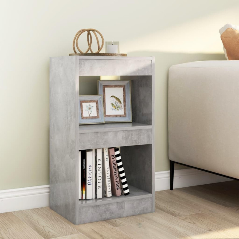 Image secondaire de vidaXL Libreria/Divisorio Grigio Cemento 40x30x72 cm
