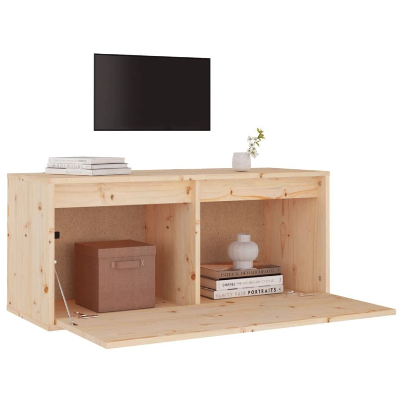 Image secondaire de Armoire murale 80x30x35 cm Bois de pin massif