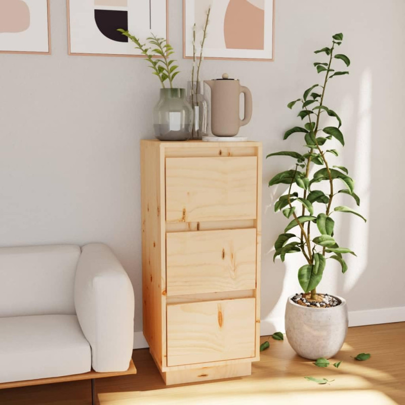Image secondaire de vidaXL Buffet Armoire de Rangement Organisateur de Maison Meuble de Rangement Armoire de Salon Intérieur 32x34x75 cm Bois Massif