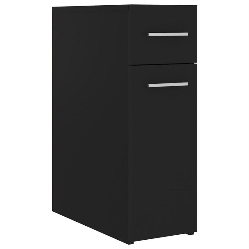 vidaXL Armadietto da Farmacia Nero 20x45,5x60 cm in Truciolato