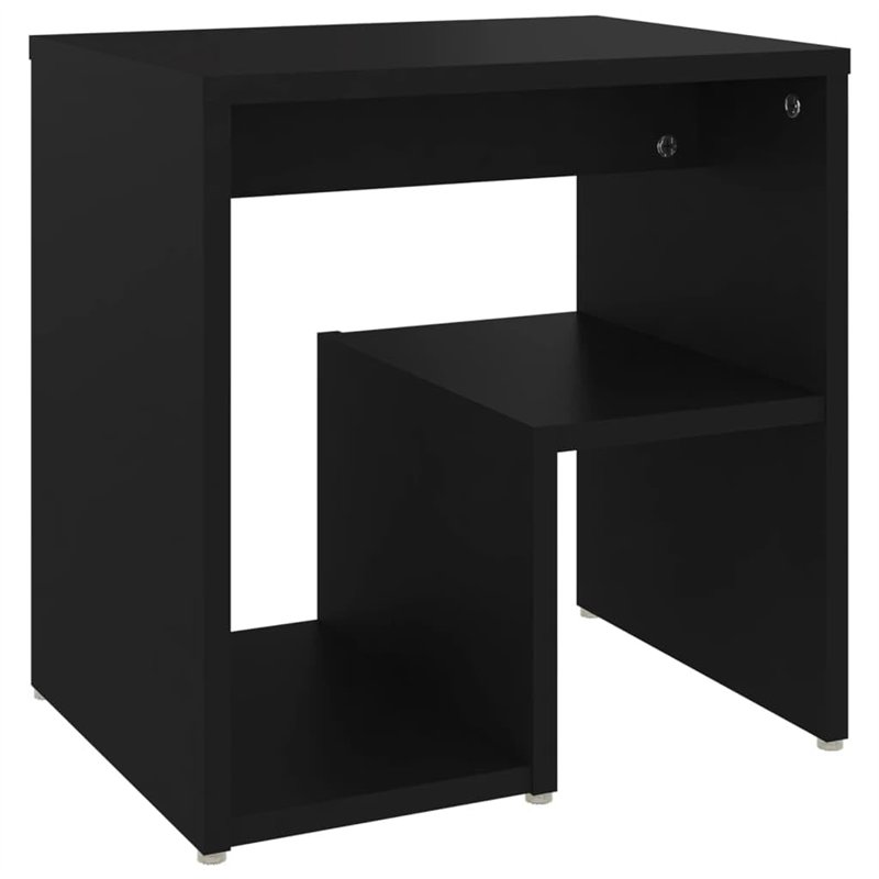 Image secondaire de vidaXL Lot de 2 tables de chevet en bois Noir 40 x 30 x 40 cm